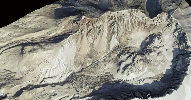Aerial image of a mountain range taken by the Tersus MVP S1