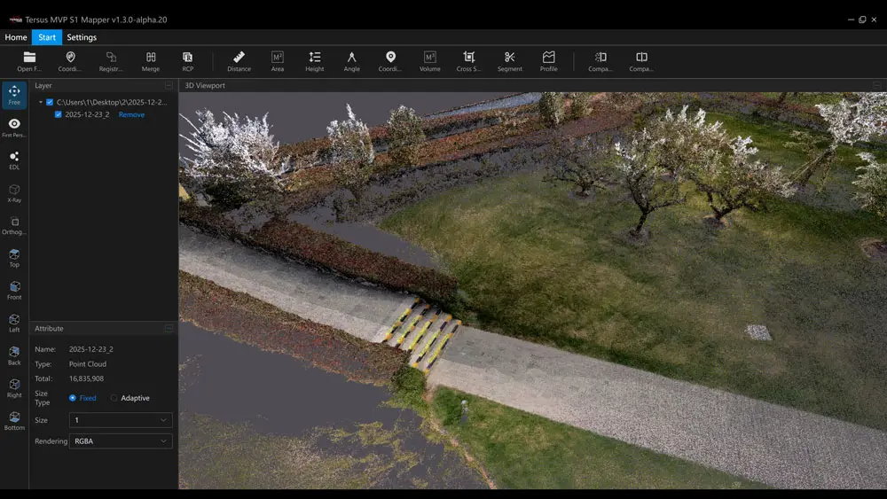 Screenshot of a capture from a Tersus MVP S1