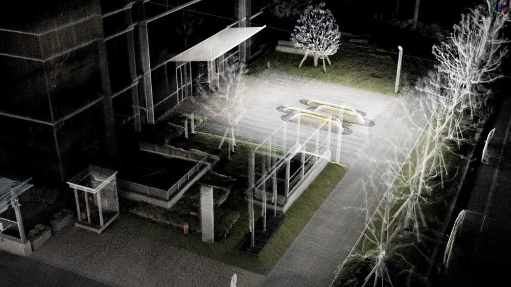 Outside of an office building captured by a Tersus MVP S1