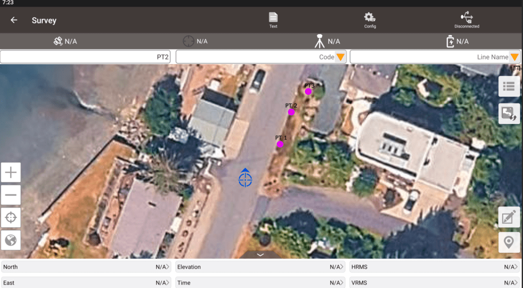 Screenshot of the Nuwa software showing a map with custom pin points.
