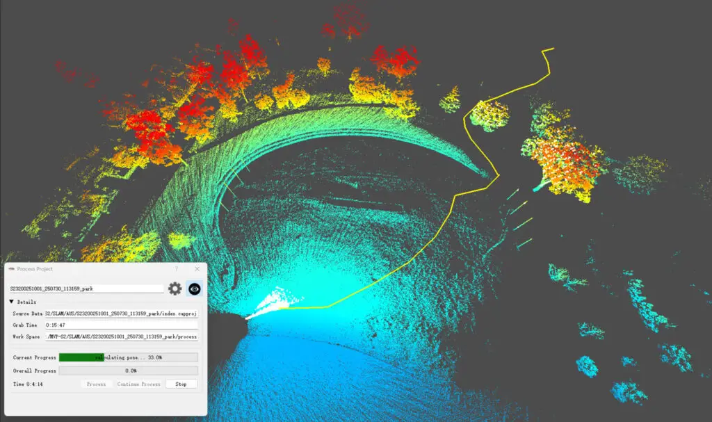 Screenshot of a capture from a Tersus MVP S2