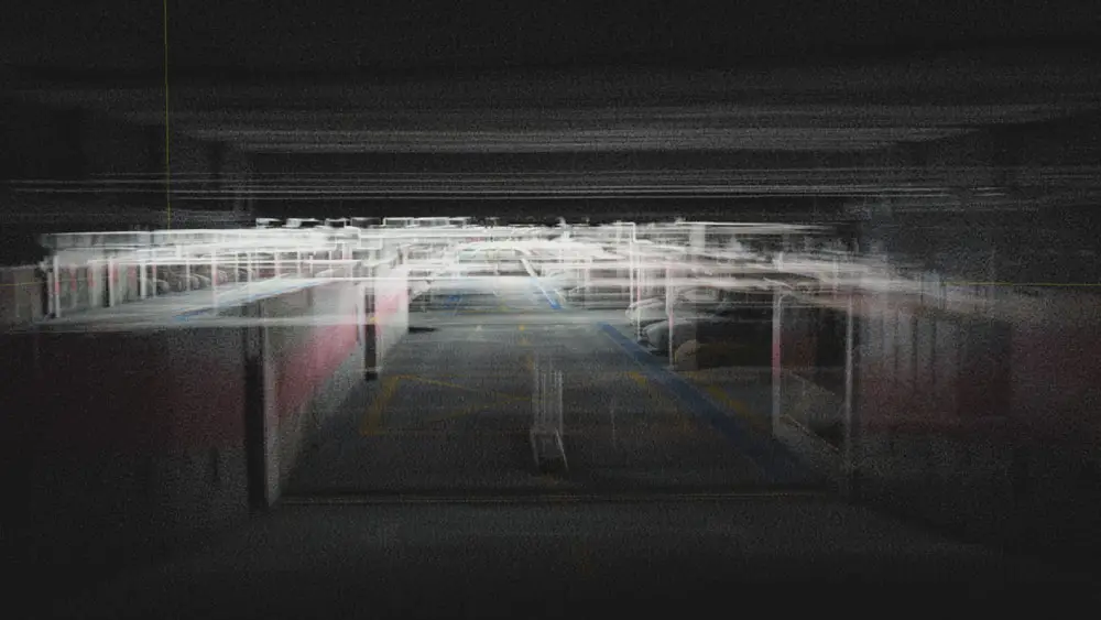 Image of a parking garage captured by a Tersus MVP S1