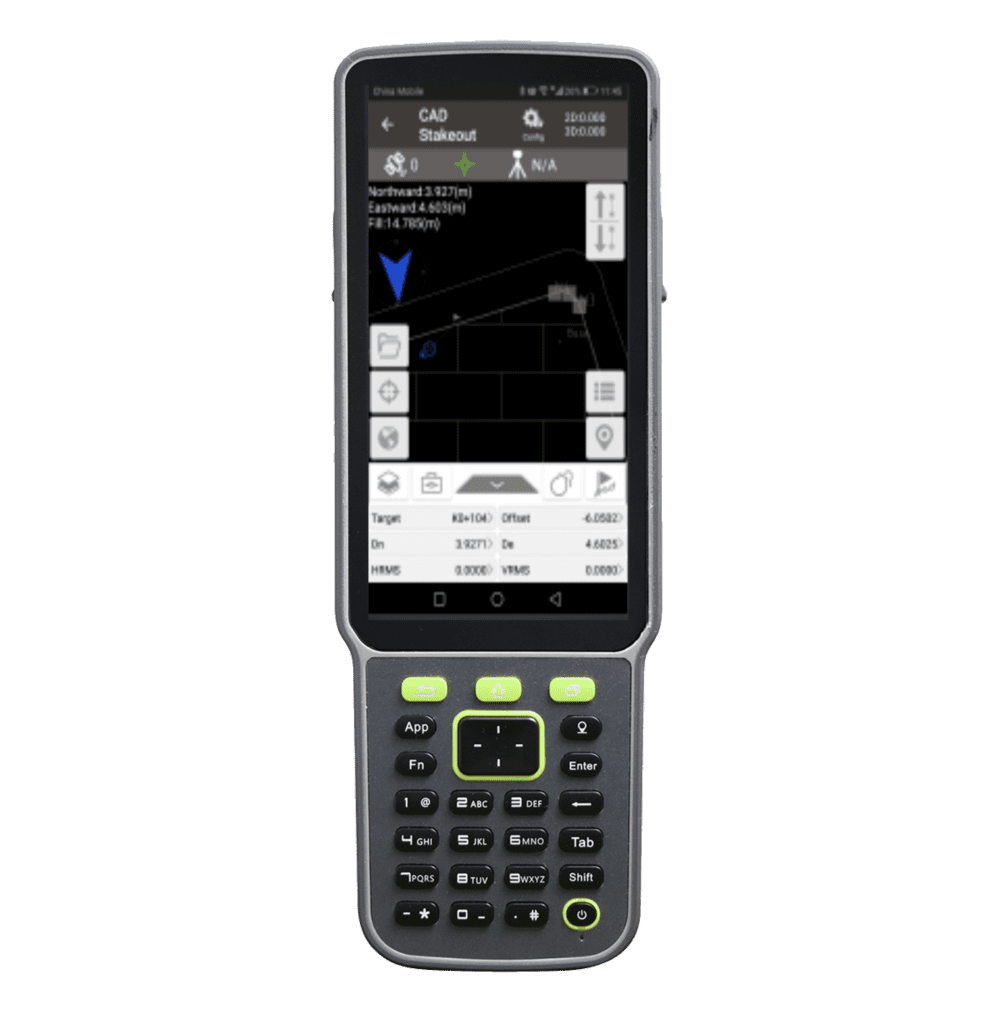 transparent background of the Tersus TC80 device with the Nuwa software open on it.