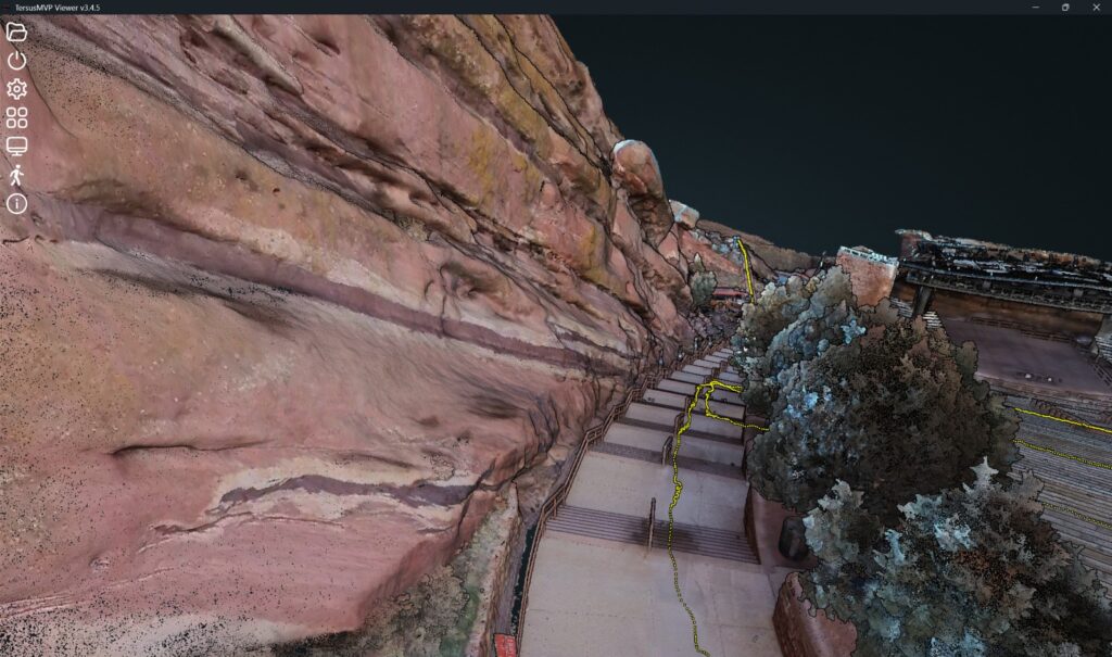 Red Rocks Amphitheater point cloud, collected with a Tersus MVP S2.