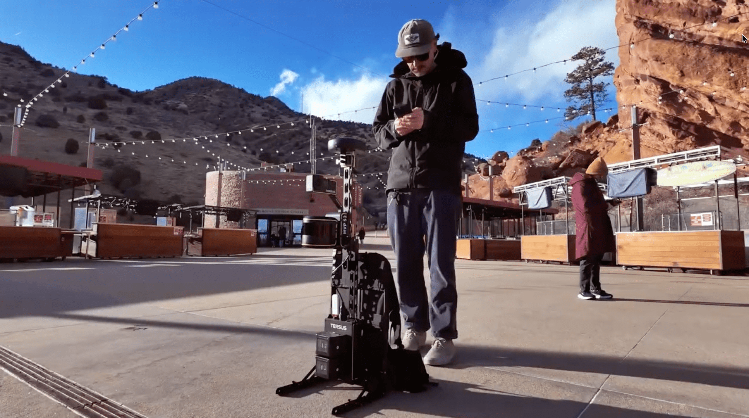 Jacob standing at Red Rocks with his Tersus GNS MVP S2 SLAM